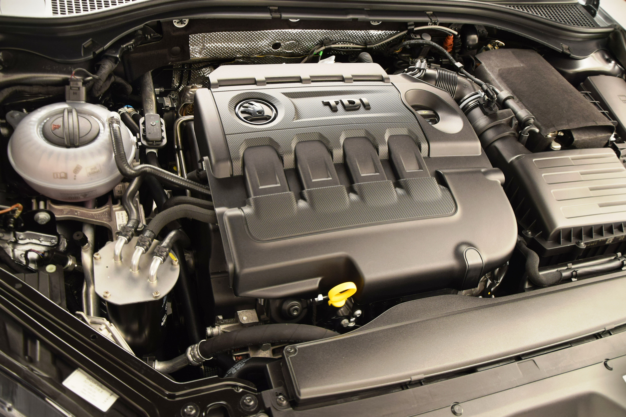 Diesel engine in a car